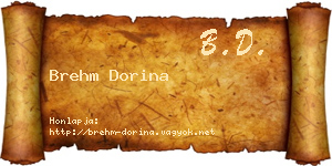 Brehm Dorina névjegykártya